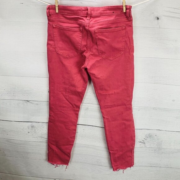 Gap Denim Womens Legging Jegging Jeans Wild Rose Raw Hem Ankle Size 4 | 27 Reg - Picture 7 of 10